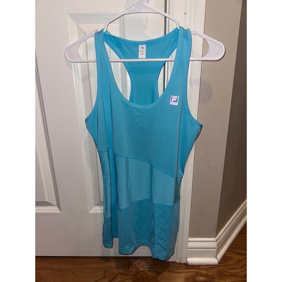 Women Fila Athletic Tank Top Racerback Activewear Workout Sleeveless Blue Sz M - Picture 1 of 10